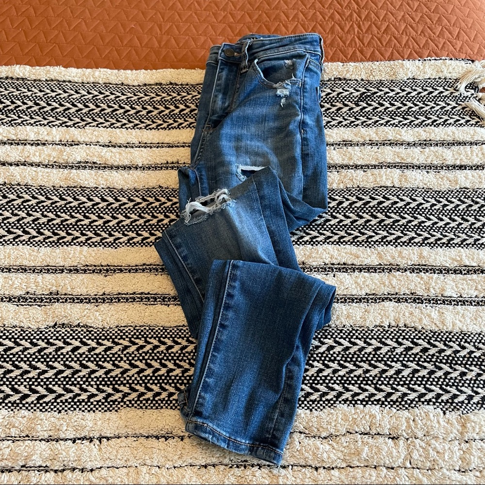 American eagle super high rise jegging crop sz.0